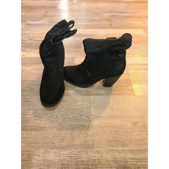 Shoe dazzle size 7 womens black kymber boots - Picture 1 of 7